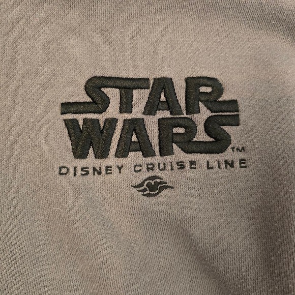 Disney Cruise Line Star Wars Day Jacket Sweater Mens 1/4 Zip XL Gray Rare DCL - Picture 2 of 6